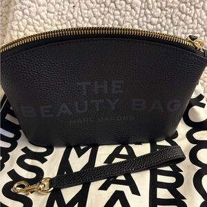 Marc Jacobs Black Textured Cosmetic Bag
